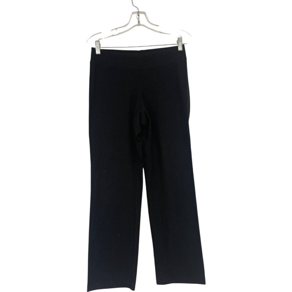 Eileen Fisher Womens Pants PM Petite Medium Ankle Black Straight Leg viscose